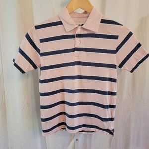 Children's Place Boy's Short Sleeve Pink with Blue stripes Size 7/8